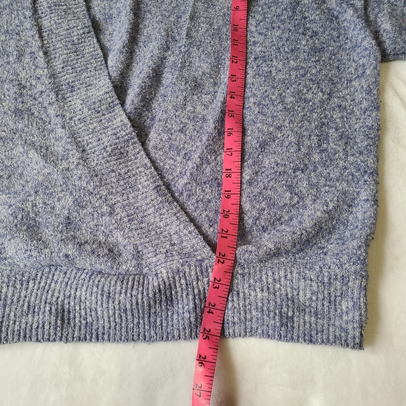 Silence & Noise Purple Marled Open V-neck Sweater - Picture 5 of 7